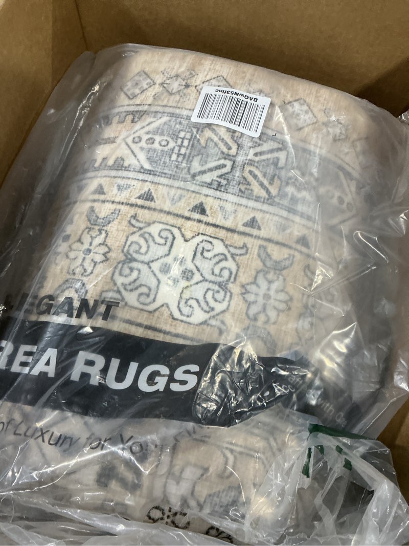 Condition photo showing Good Condition for zesthome 9x12 Area Rugs,Stain Resistant Washable Rug,Ultra-Thin Rugs for Living Room,Bedroom,Non-Slip Backing Home Decor Large Area Rug (Beige,9'x12') Beige/Grey 9' x 12' (Rectangular)