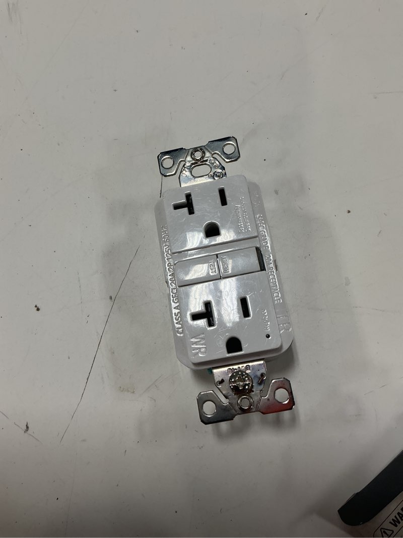 Condition photo showing Good Condition for eaton 15-amp 125-volt tamper resistant weather resistant gfci residential decorator outlet, white