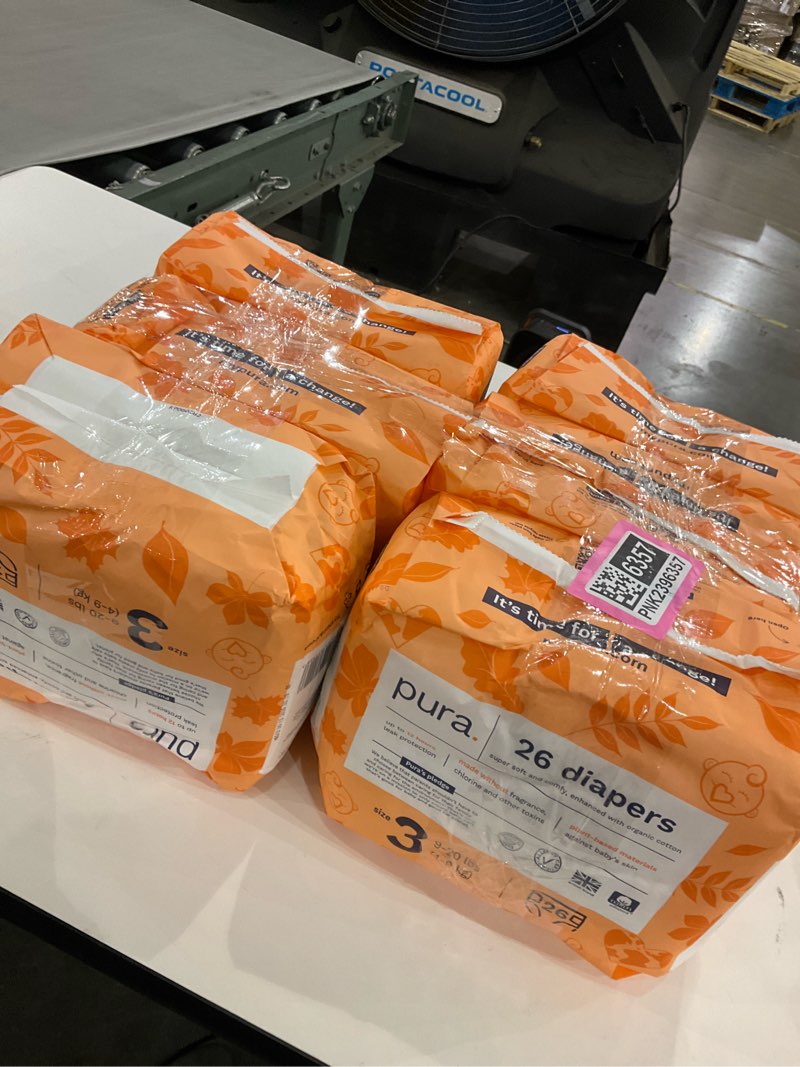 pura 26 diapers/ 6 pack