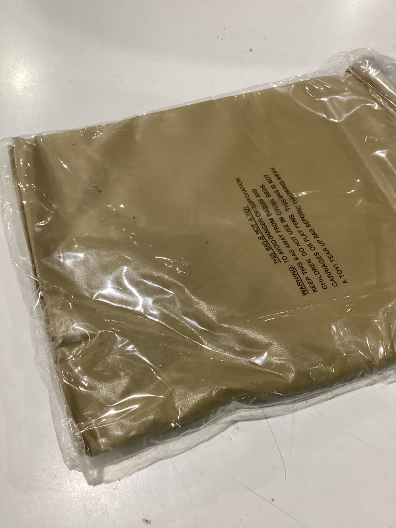 Condition photo showing As Is for sancua 100% waterproof rectangle pvc tablecloth - 60 x 102 inch - oil proof spill proof vinyl table cloth, wipe clean table cover for dining tables, buffet parties and camping, khaki khaki 60" x 102" (rectangular)