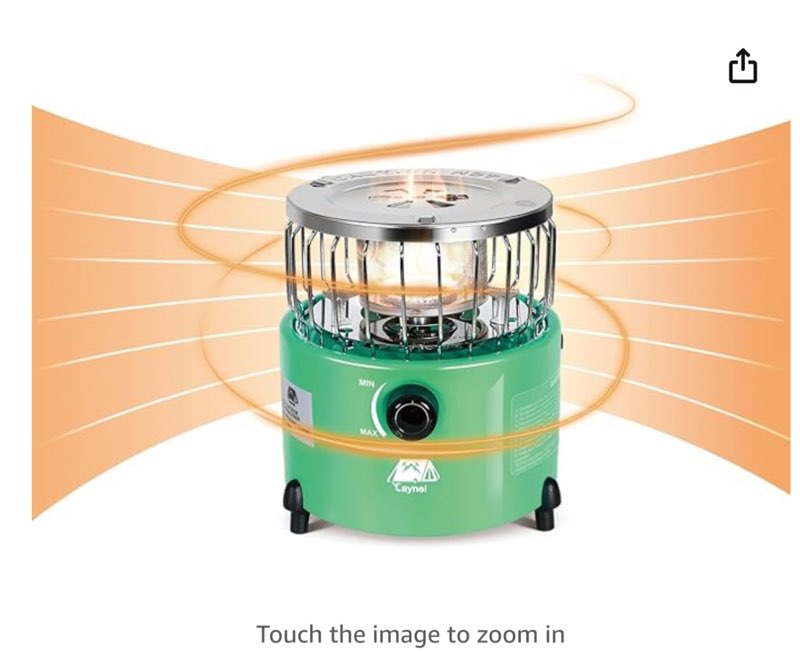 Caynel 2 in 1 Portable Propane Heater and Stove, Outdoor Camping Liquefied Gas Stove, Ice Fishing Hiking Hunting Survival Emergency Tent Multifunctional Handheld Heater