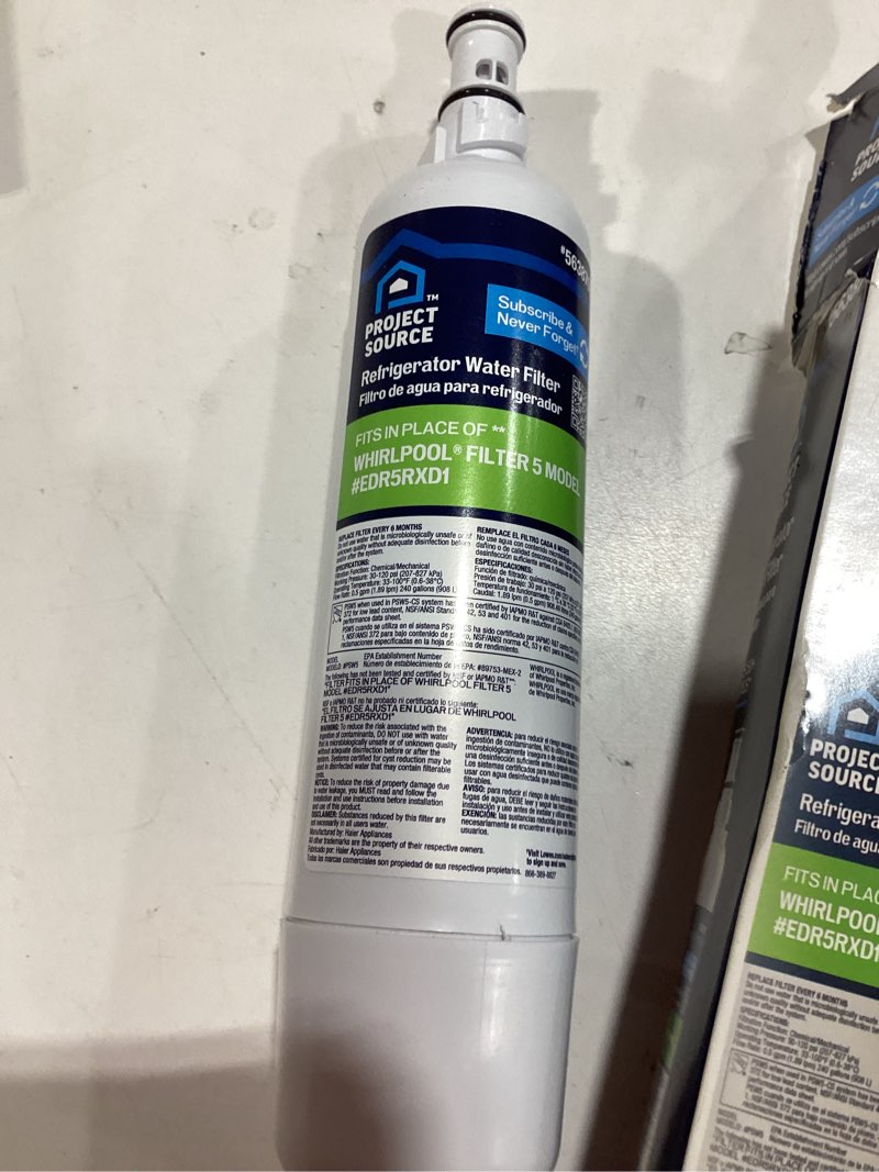 Condition photo showing Good Condition for project source twist refrigerator water filter fits whirlpool filter edr5rxd1