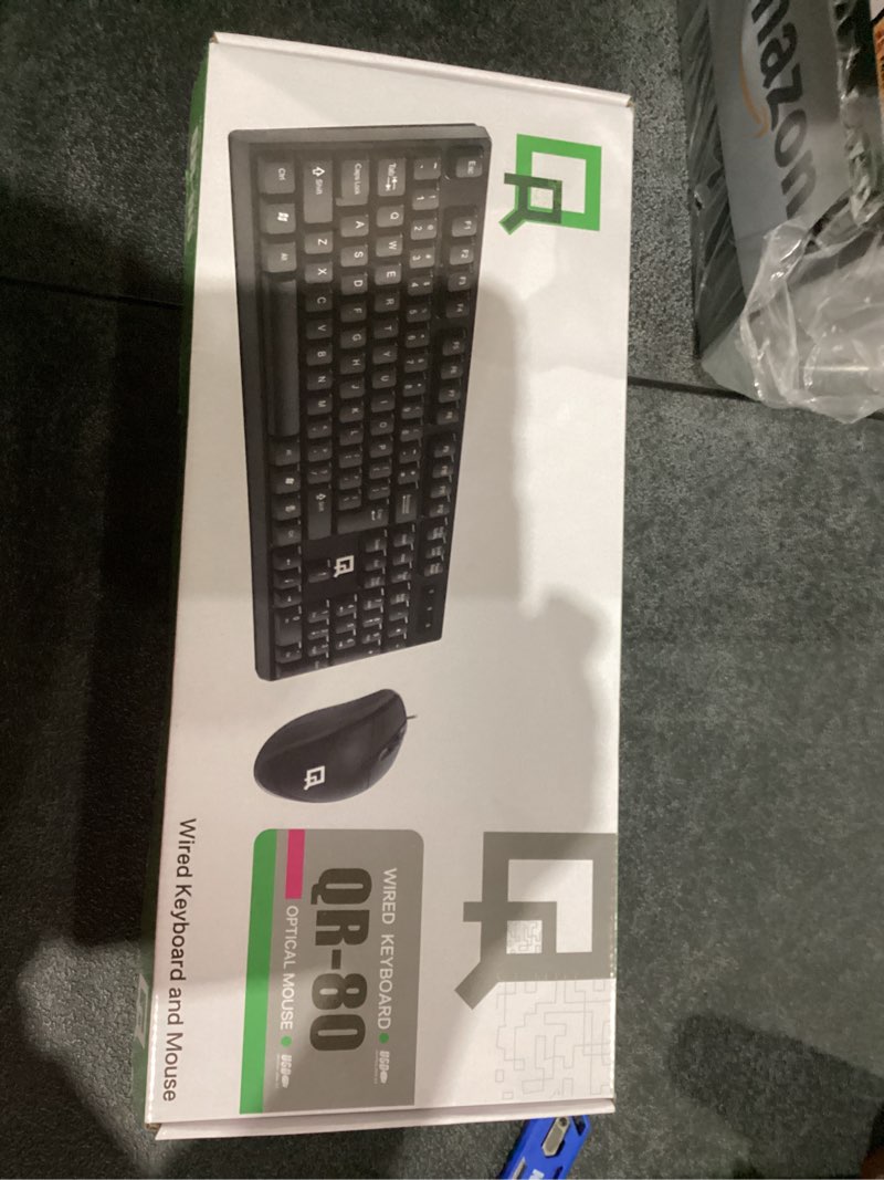 Condition photo showing Good Condition for QR-80 WIRED KEYBOARD & OPTICAL MOUSE SET - BLACK