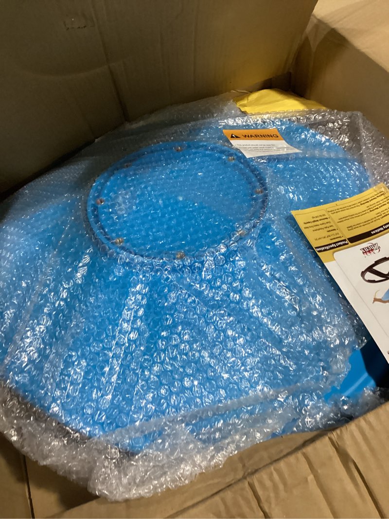 Condition photo showing Good Condition for zhenx spinning chair for autistic kids (ages 3-18) - 220lbs capacity sensory swivel seat - sensory toy for teens with adhd/autism - sit and spin calming gift to improve focus & body balance (blue) blue metal