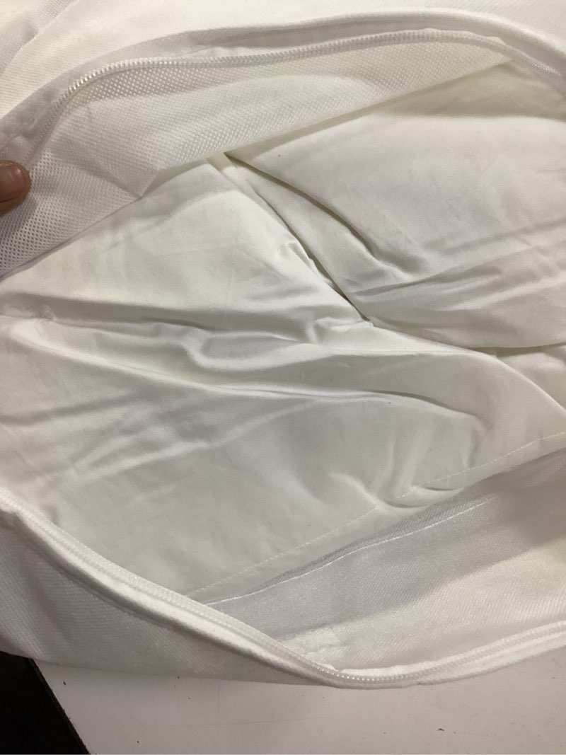 Condition photo showing As Is for lightweight luxe goose down comforter, king/cal king, white