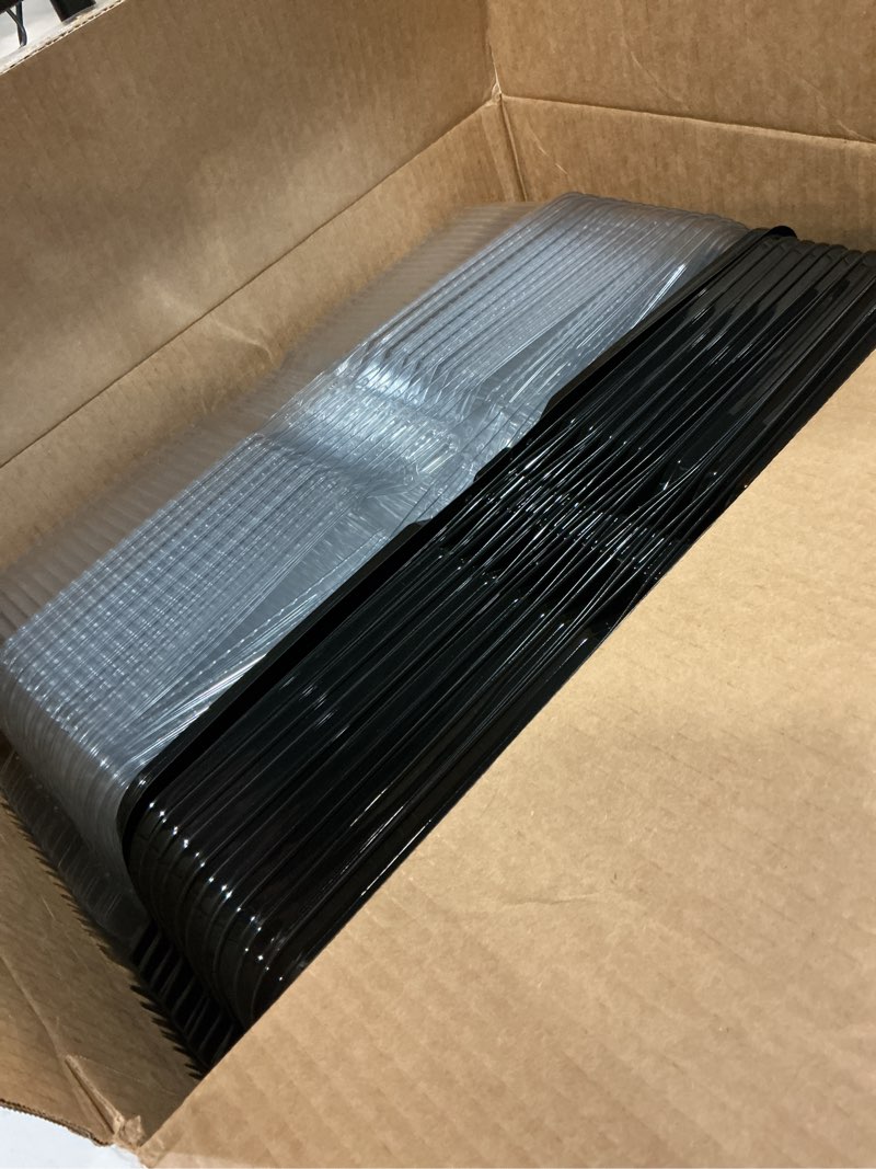 Condition photo showing Good Condition for wow – large log rectangular pet cake box – 50-pack dessert boxes & cake container – 19.5? x 7? x 4.25? – clear plastic container with lid & secure hold large log (19.5" × 7") 50