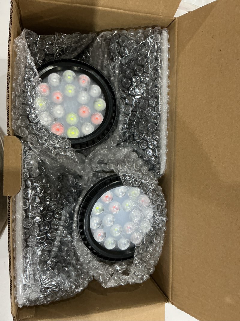 Condition photo showing Good Condition for jsot 4 pack halloween solar spot lights outdoor- rgb solar lights outdoor waterproof color changing spotlights christmas decor, outside landscape lighting for yard driveway tree rgb-4pack