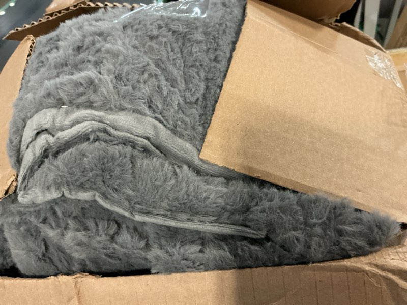 Condition photo showing As Is for BEDELITE Fleece Queen Comforter Set -Super Soft & Warm Fluffy Grey Faux Fur Bedding, Luxury Fuzzy Heavy Bed Set for Winter with 2 Pillow Cases Grey-elegant Queen