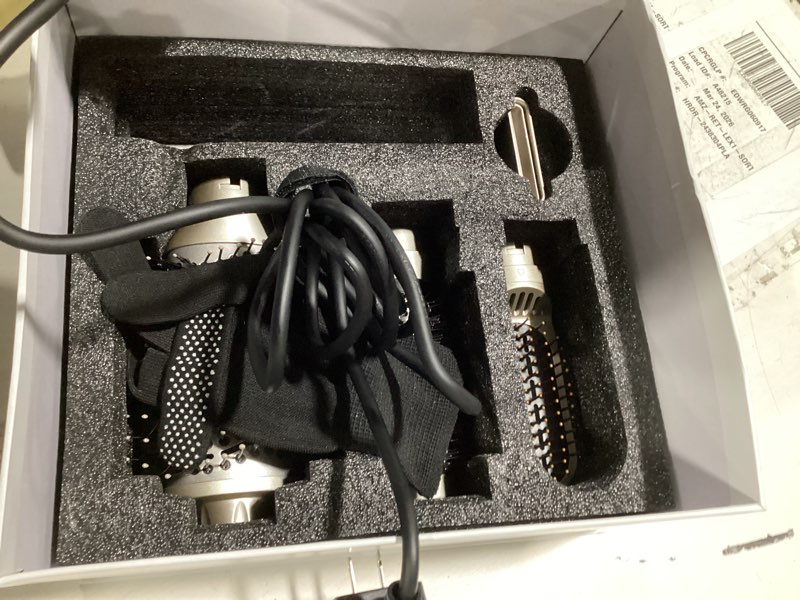 Condition photo showing Good Condition for 7 in 1 high-speed hair dryer brush, 110,000 rpm air styler for automatic air curling, negative ionic hot air brush set for fast drying, volumizing & frizz control, heat protection multi-styler