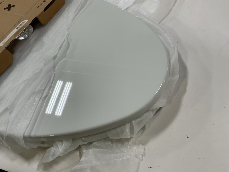 Condition photo showing Good Condition for Plus Series Slow Close Toilet Seat Elongated, No-Slam, Magnetic Quick-Release for Easy Clean, Easy Installation, Secure-Grip Bumpers, Wobble-Free, Adjustable Fit, Plastic, White White Elongated