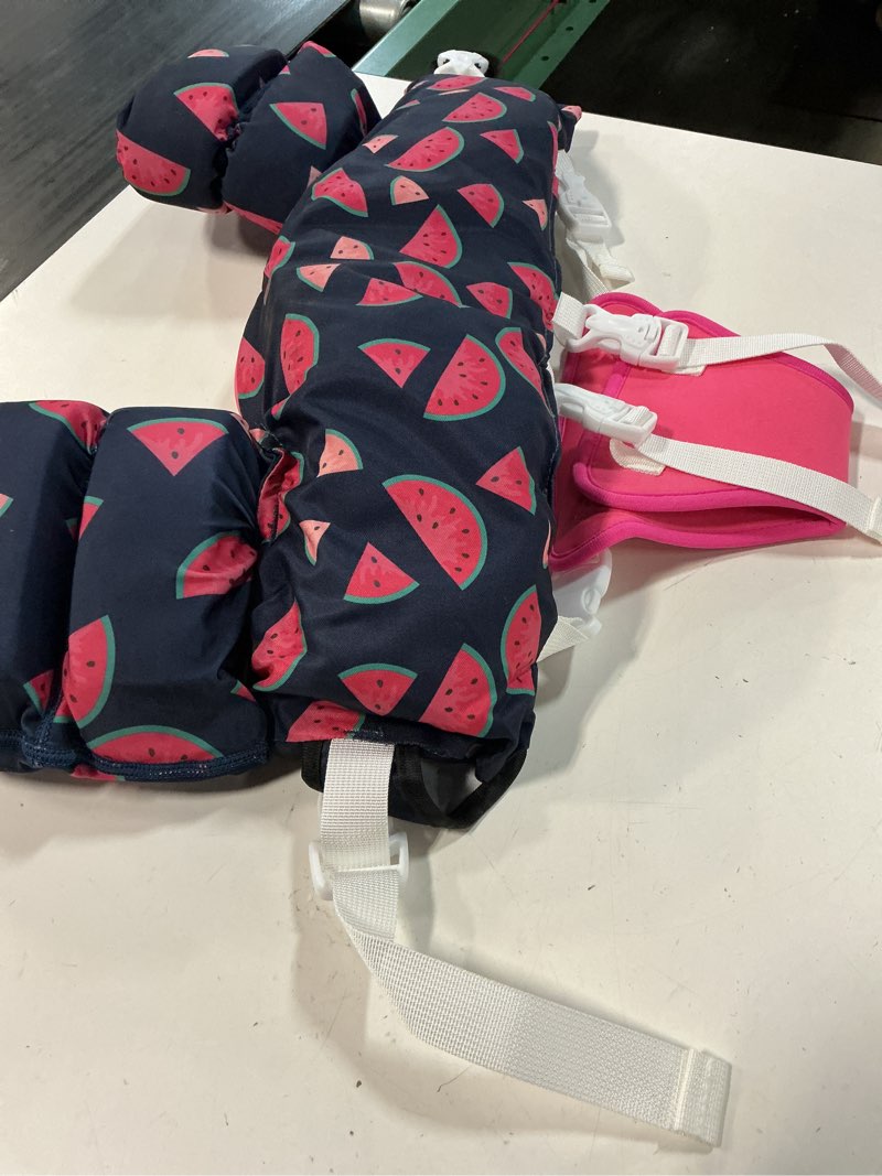 Condition photo showing Good Condition for vvinca toddler swim vest for kids 13-30lbs/ 30-66lbs boys girls puddle kid jumper toddlers pool floaties jacket with adjustable crotch strap sleeves shoulder for 1-3-10 yrs baby infant learn to swim 01-watermelon s?13-30lbs?