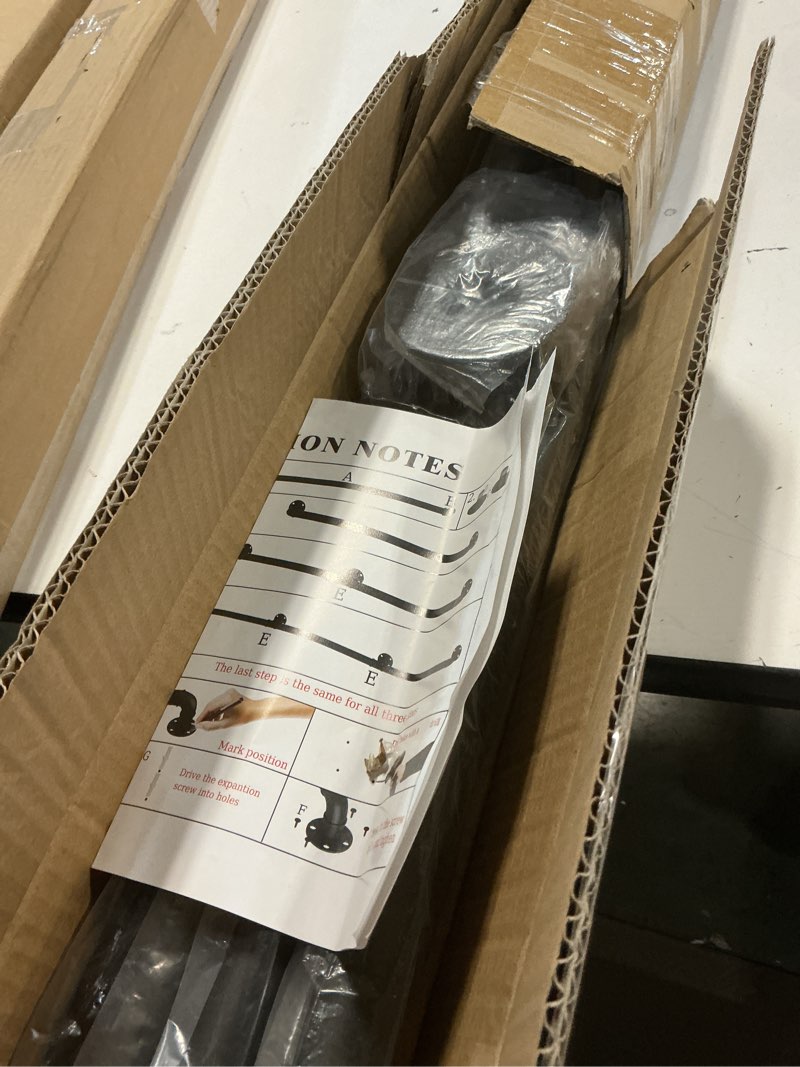 Condition photo showing Good Condition for ((similar ))black curtain rods for windows 100-150\",1 inch disc wrap around curtain rod with aluminum finials and brackets,no screw disassembly adjustable blackout curved room darkening curtain rod 100-150\" black