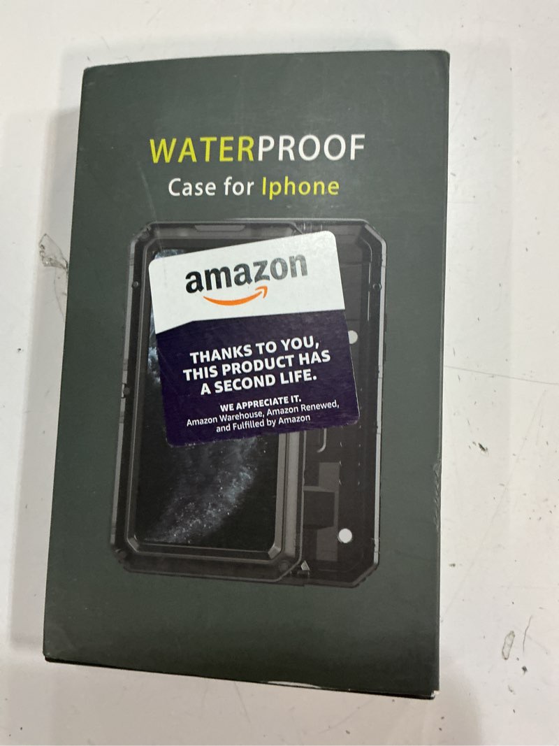 Condition photo showing New/Like New for mitywah waterproof case for iphone xr, heavy duty military grade shockproof case with built-in screen protector, full body underwater protective metal case 6.1 inch, black iphone xr black