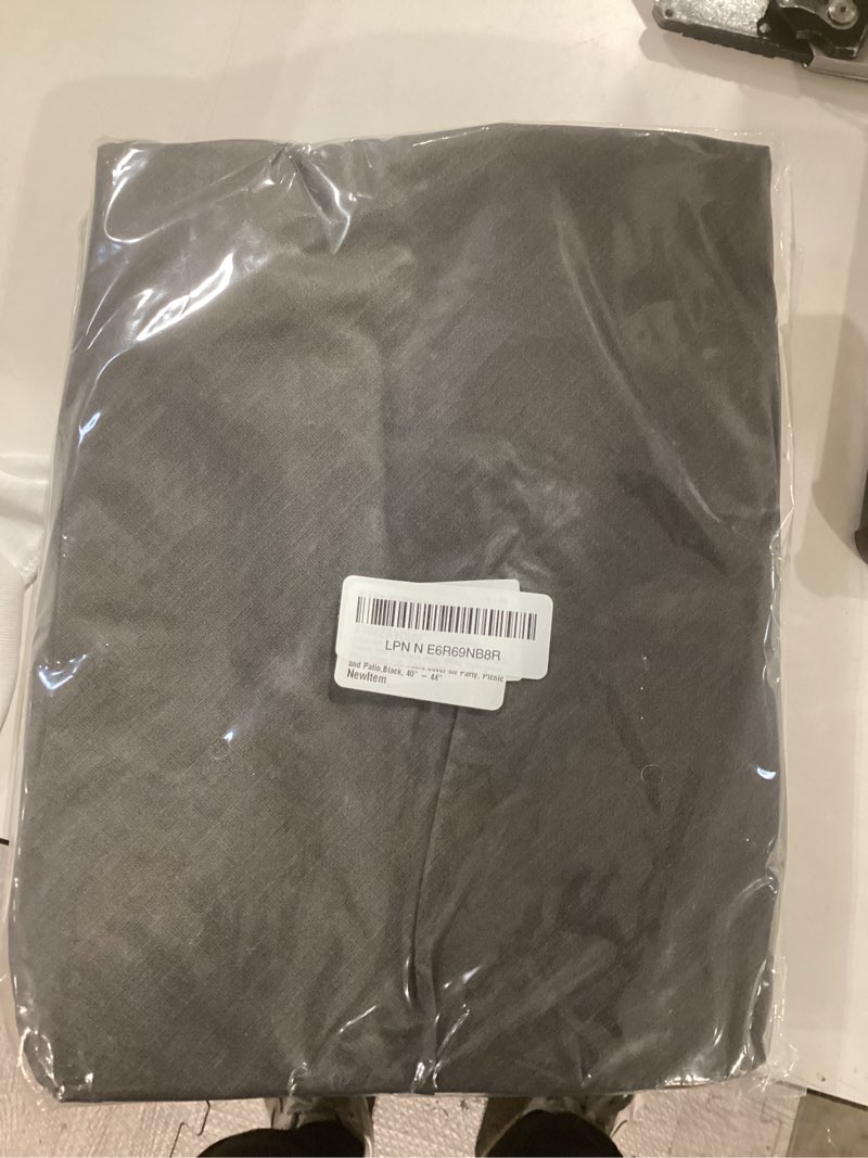 Condition photo showing New/Like New for round vinyl tablecloth outdoor with zipper and umbrella hole, 100% waterproof wipe clean pvc table cover for party, picnic and patio,black, 40" - 44" 44" (round) black