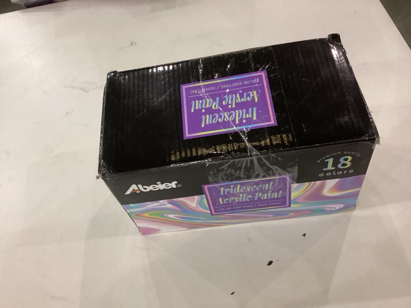 ABEIER Iridescent Acrylic Paint, Set of 18 Chameleon Colors, 2 oz/60ml Bottles, Color-shifting, Non-