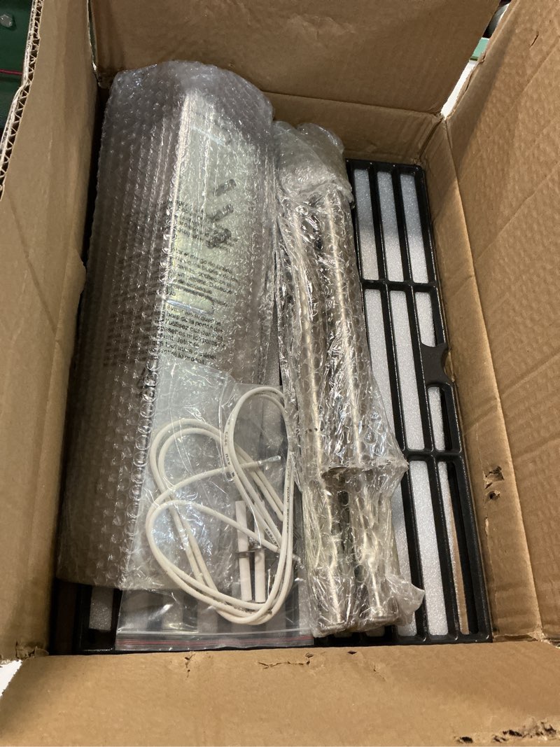 Condition photo showing Good Condition for grill replacement parts for dyna glo dgf350csp dgf350csp-d 2-burner gas grill, heat shields, burner tubes, igniters and cast iron grill grates replacement for dyna-glo