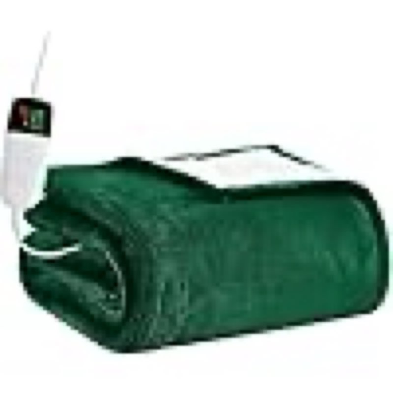 bomova heated electric blanket full size - 72" x 84" heating blanket with 10 heating levels & 8 hours auto off, warm flannel blanket, christmas birthday gifts for women