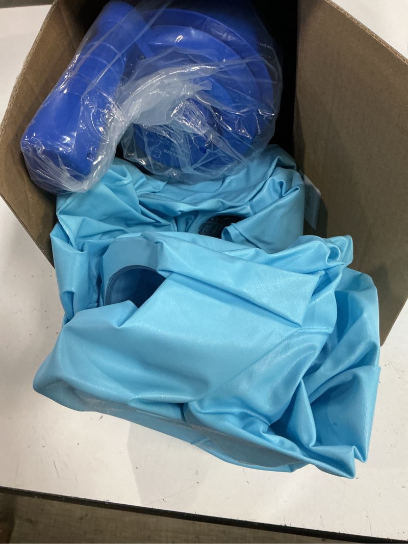 Condition photo showing As Is for comfy floats motorized pool float with 12v propeller and cup holder | 12v motor with 360 degree steering and a built-in cup holder. oversized tube sized for adults on pools and calm lakes.