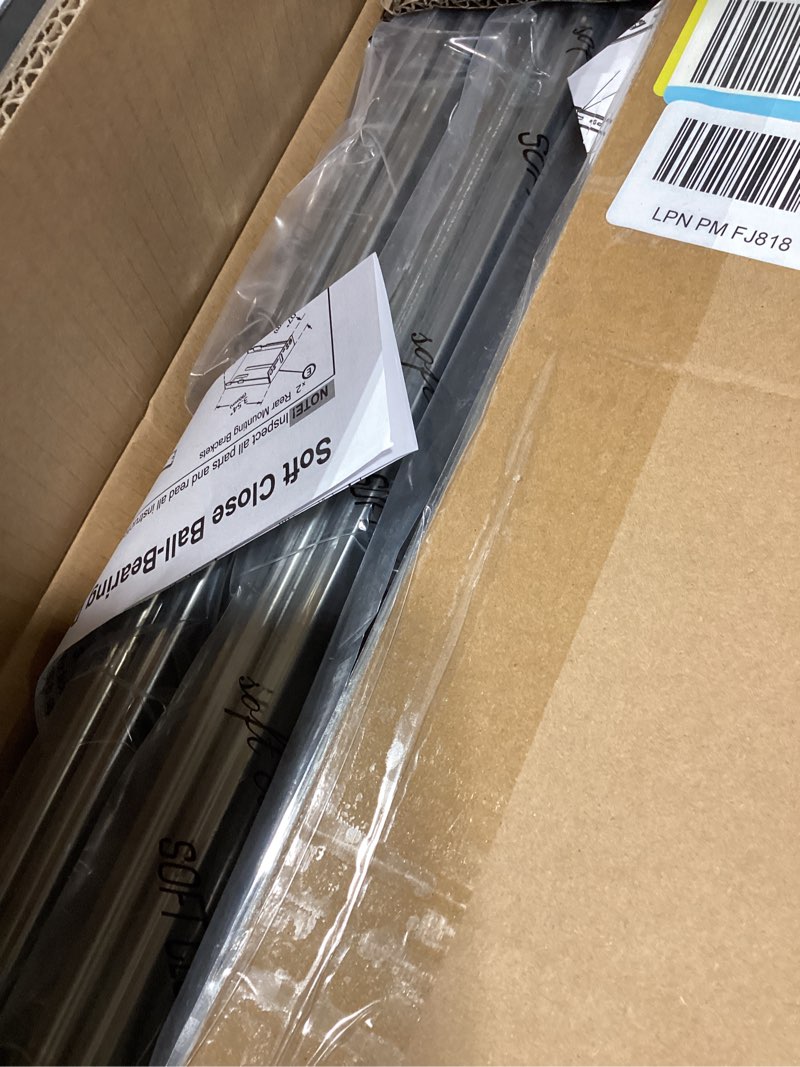 Condition photo showing New/Like New for ocg soft close drawer slides 22 inch (10 pairs), full extension ball bearing side mount drawer slides for cabinets with face frame 22 inch (10 pairs)+brackets