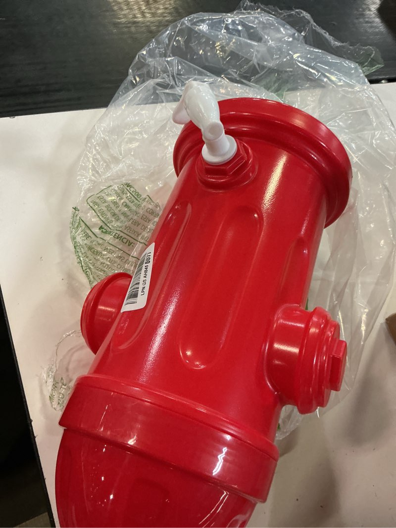 Condition photo showing Good Condition for liliful 1.5 gallon drink dispenser firefighter racing birthday party beverage dispenser plastic dog paw party supplies for kids fighter theme decorations (fire hydrant)