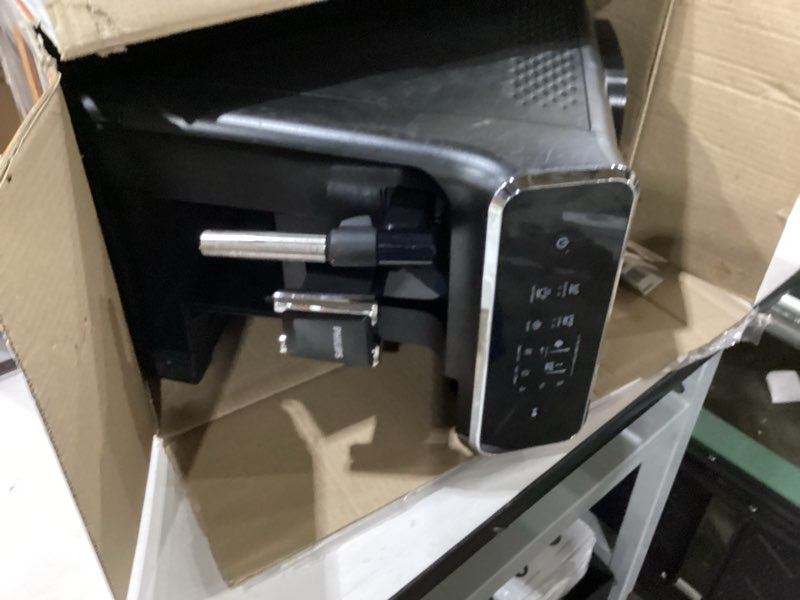 Condition photo showing As Is for Not tested***Philips 2200 Series Fully Automatic Espresso Machine, Classic Milk Frother, 2 Coffee Varieties, Intuitive Touch Display, 100% Ceramic Grinder, AquaClean Filter, Aroma Seal, Black (EP2220/14) 2200 Series Classic Milk Frother