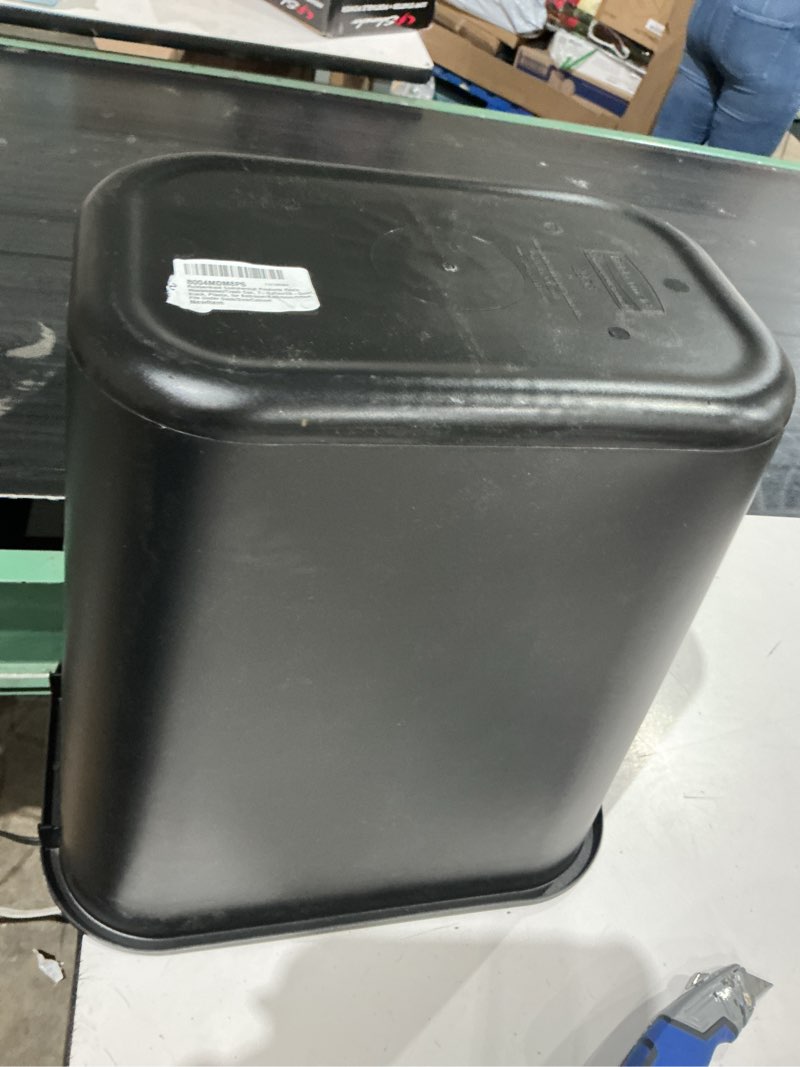 Condition photo showing Good Condition for rubbermaid commercial products resin wastebasket/trash can, 7-gallon/28-quart, black, plastic, for bedroom/bathroom/office, fits under desk/sink/cabinet 7 gallons black 1