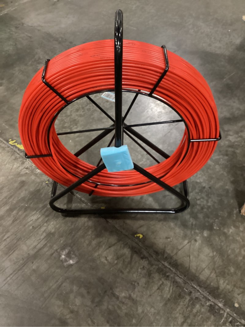 Condition photo showing Good Condition for 6mm 500ft fish tape fiberglass reel stand duct rodder cable puller rod continuous cable running rod 6mm*500ft black + red