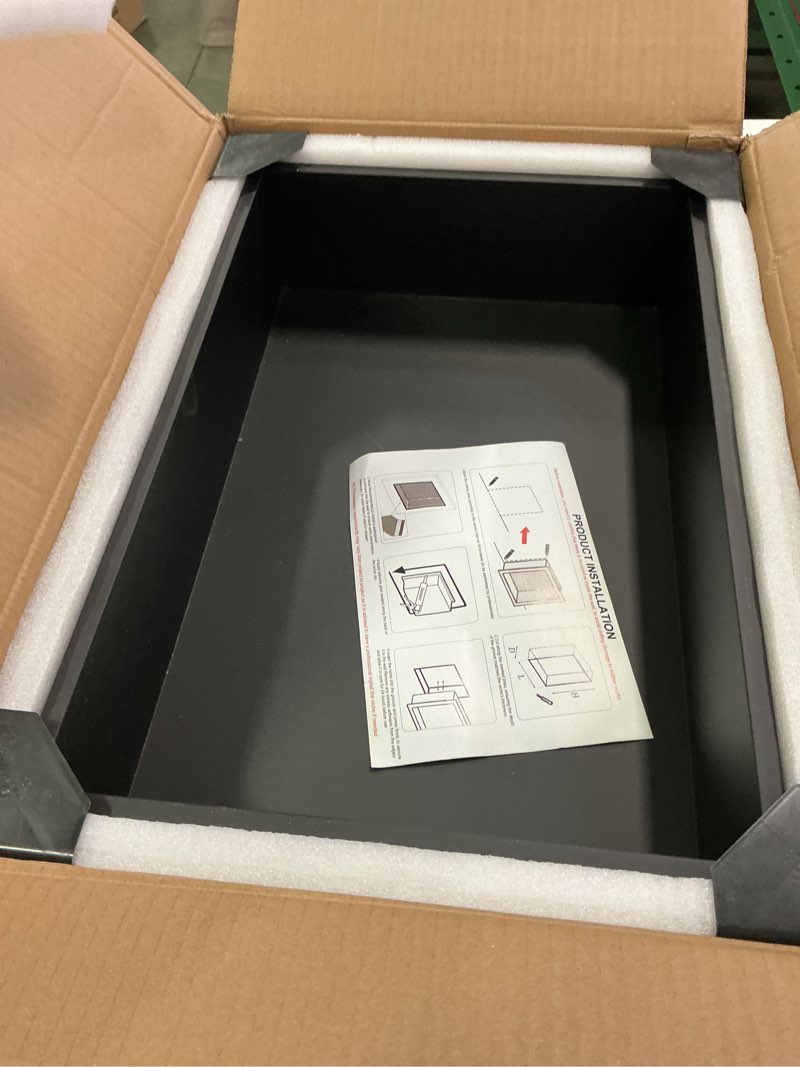 Condition photo showing New/Like New for Stainless Steel Shower Niche 18" X 12", No Tile Needed Wall Niche Double Shelves, Recessed Shower Shelf for Bathroom Storage, Matte Black Matte Black 12X18"