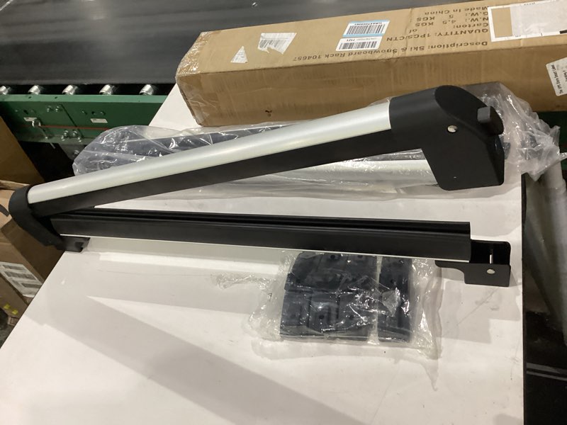 Condition photo showing New/Like New for leader accessories car ski snowboard roof racks, fits up to 6 pairs of skis or 4 snowboards, 2 pcs universal ski roof rack carriers snowboard top holder, lockable fit most vehicles equipped cross bars