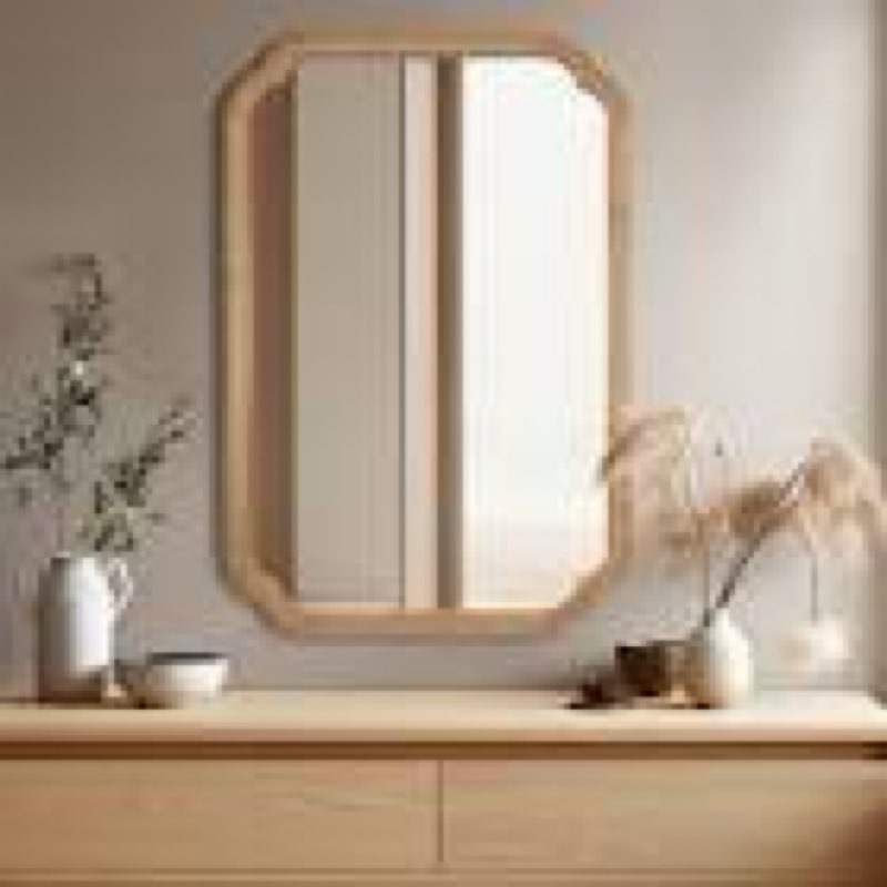 alli wood Accent Wall for Bathroom, Decorative mirror Size: 30" x 20"