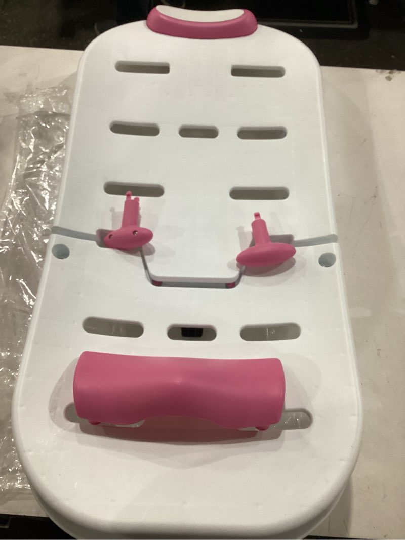 Condition photo showing Good Condition for fedicelly toddler shampoo chair bather girls, kids hair washing bath seat, children head hair rinser salon chair(pink)