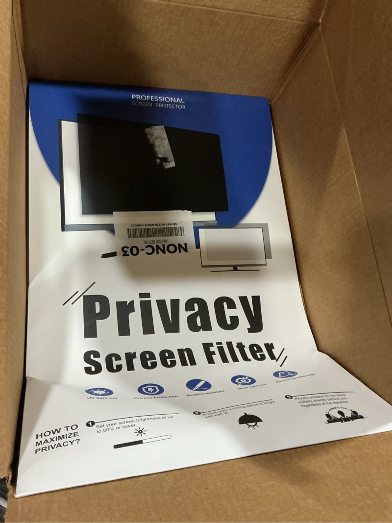 Condition photo showing Good Condition for [2-Pack] 22 Inch Privacy Screen for Computer Monitor 16:10 Aspect Ratio, Eye Protection Anti Blue Light Glare Shield, 22inch Removable Black Blackout Anti Spy Desktop Security Private Filter 22''(16:10)