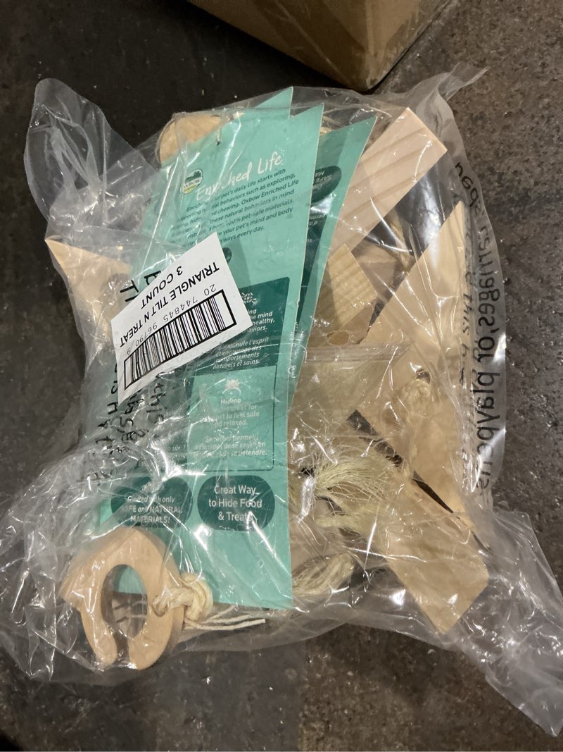 Condition photo showing Good Condition for (Bidding on 3)/Oxbow Enriched Life Triangle Tilt N' Treat