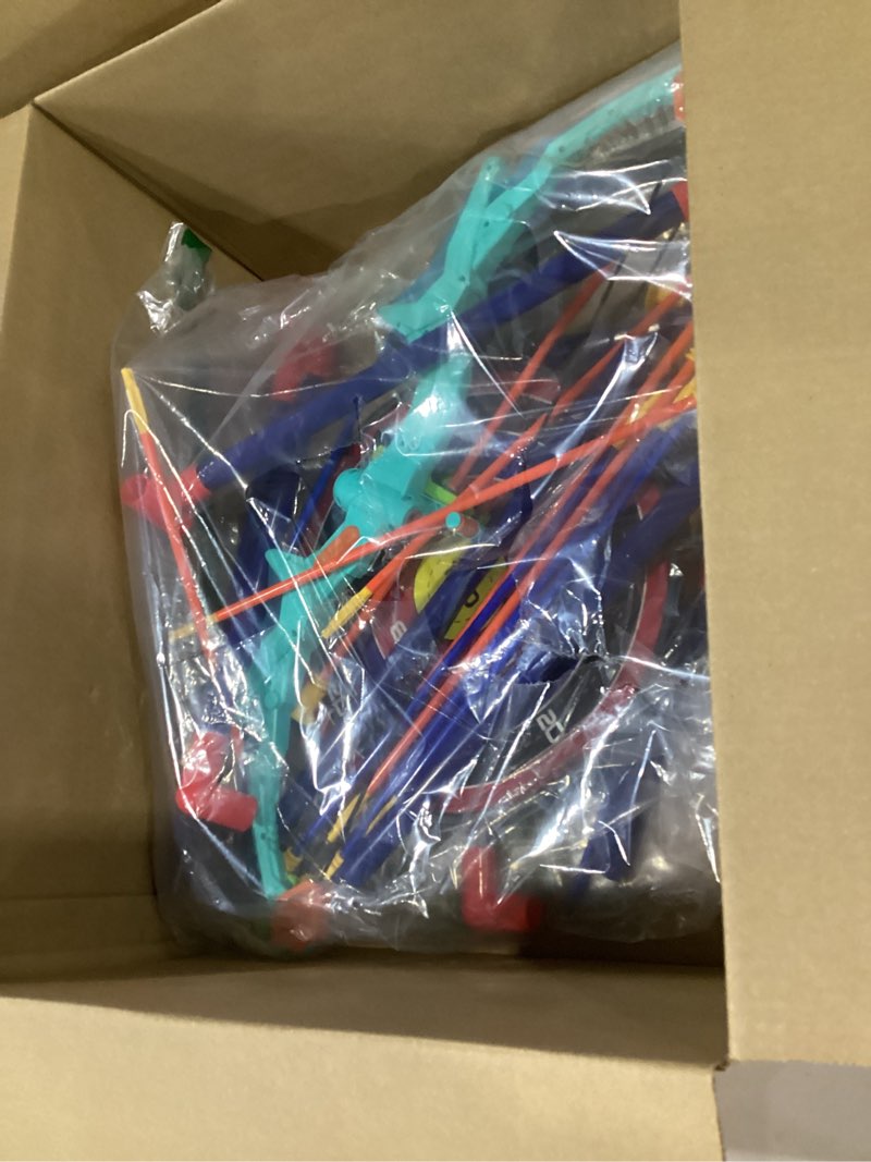 Condition photo showing Good Condition for 2 pack bow and arrow set for kids, light up archery set with 14 suction cup arrows, archery targets outdoor games for kids ages 4-8 8-12, birthday gifts toys for 5 6 7 8 9 10 11 12 year old boys girls blue&purple