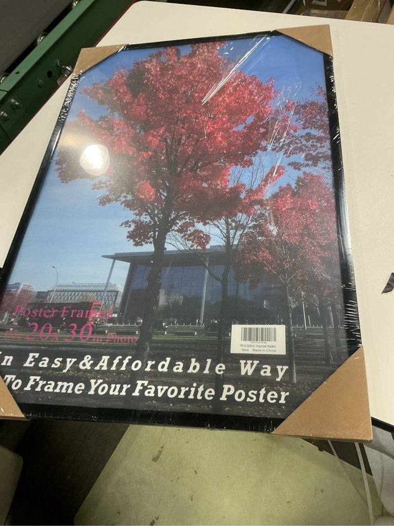 Condition photo showing Good Condition for 20x30 Picture Frame Black Display Pictures 20x30 Poster Frame Display Studio Gallery 20x30 Picture Frame Black Wall Hanging Poster Frame, Black, 1 Pack