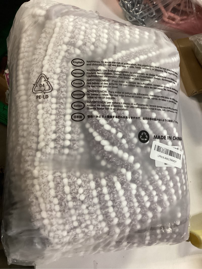 Condition photo showing New/Like New for Bathroom Rugs and Mats Sets, 2 Piece Thick Absorbent Chenille Bath Mat Rug Set Non Slip, Soft Shaggy Bath Room Floor Mats for Bathroom, Machine Washable (Lavender Purple, 20" x 60" Plus 20" x 32") 20" x 60" Plus 20" x 32" Lavender Purple