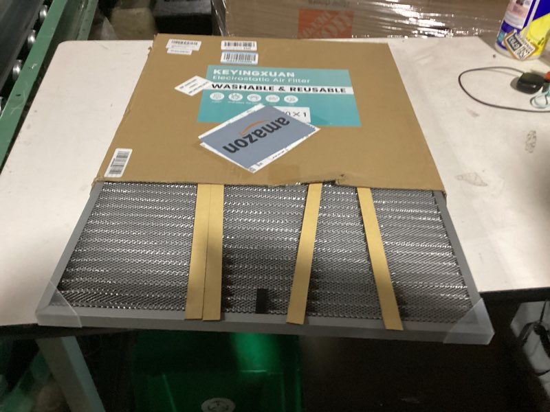 Condition photo showing New/Like New for 20x20x1 hvac furnace air filter, washable electrostatic furnace filter, merv 8, lasts a lifetime, breathe fresher, home and office (actual size:19.75x19.75x0.82) 20" x 20" x 1"