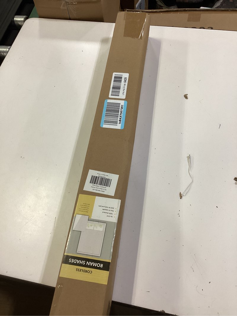 Condition photo showing New/Like New for no tools no drill cordless roman shades for indoor windows 100% blackout, for window size 29" w × 48" h beige beige 29" w × 48" h