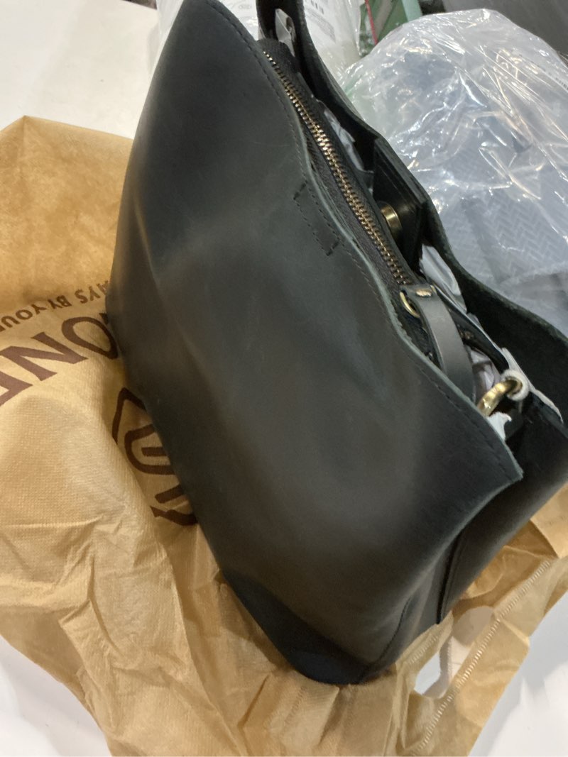 Condition photo showing Good Condition for s-zone leather crossbody bags for women shoulder bag multi compartments bucket purses black