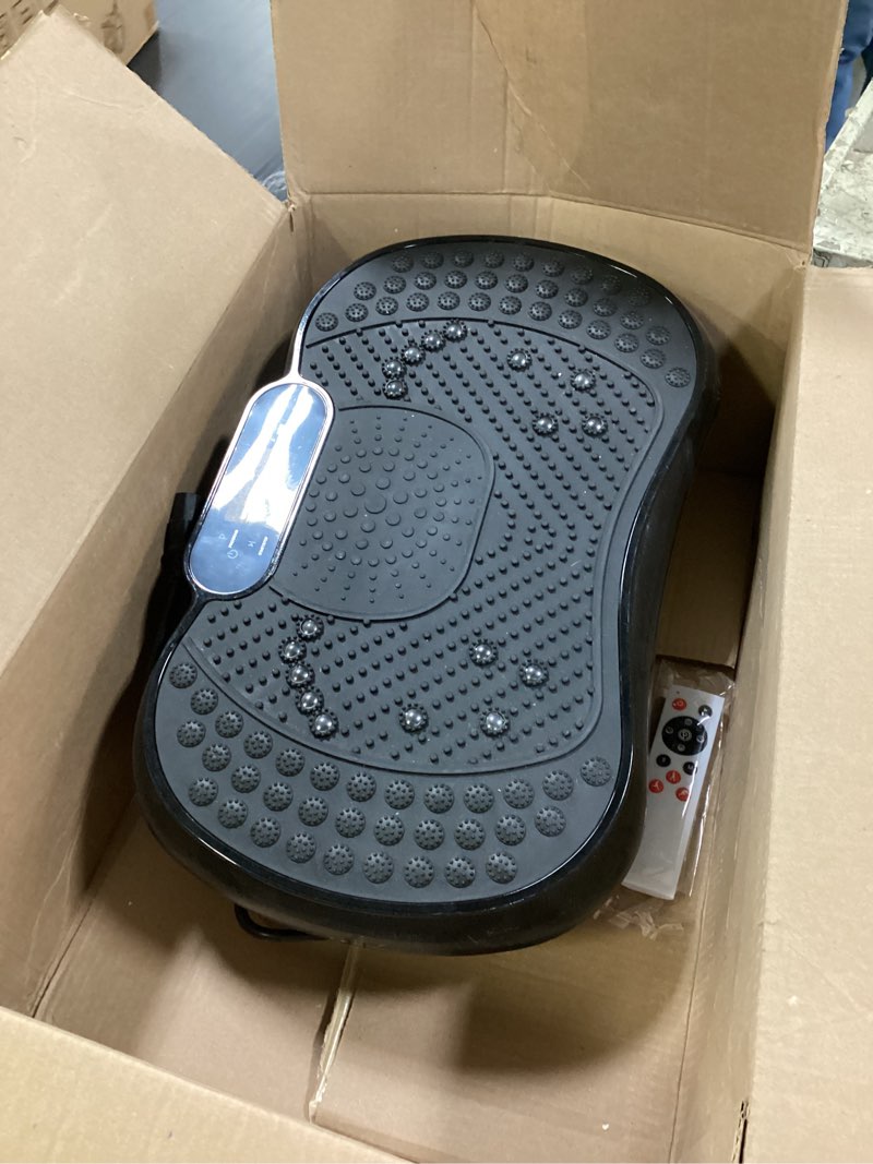 Condition photo showing New/Like New for Bigzzia Vibration Plate Exercise Machine for Weight Loss – 100-Speed Platform with Remote & Resistance Bands, 450 lbs Capacity – Quiet Full Body Workout for Lymphatic Drainage at Home Black