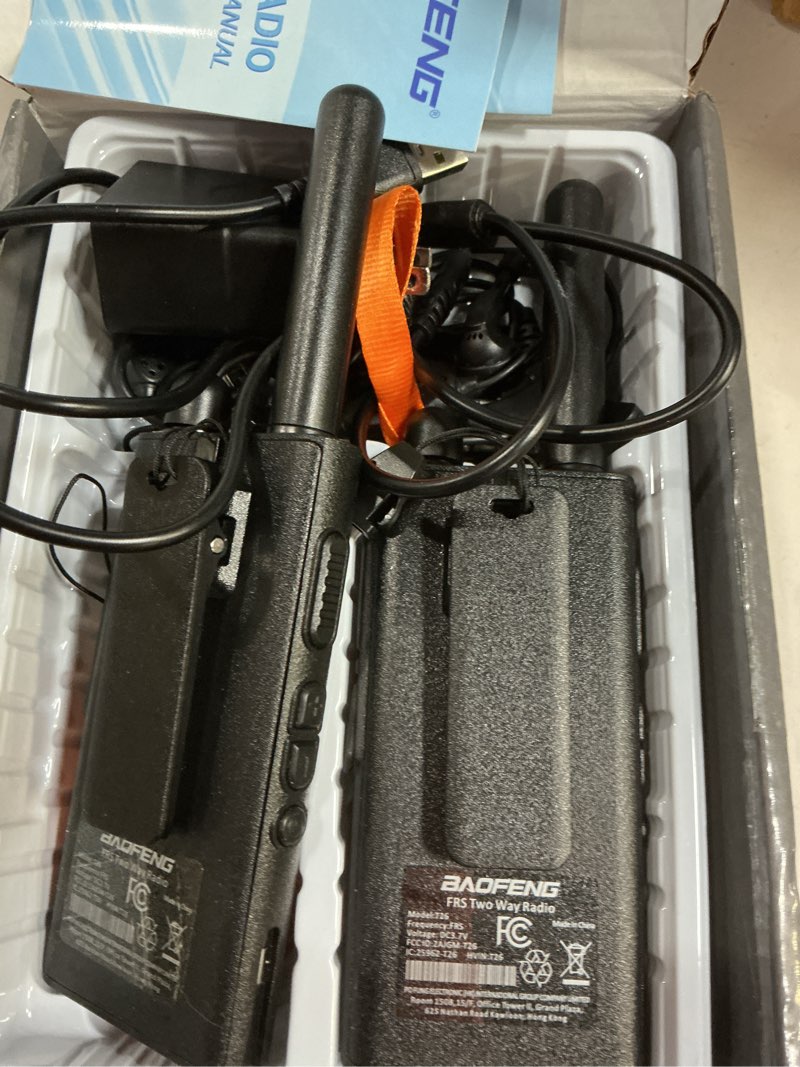 Condition photo showing Good Condition for Baofeng T26 Walkie Talkies Long Range, Rechargeable Li-ion Battery 16 FRS Channel Two Way Radios with Earpieces for Adults, Handheld Mini Compact Walky Talky with Type-C Charging 4pack