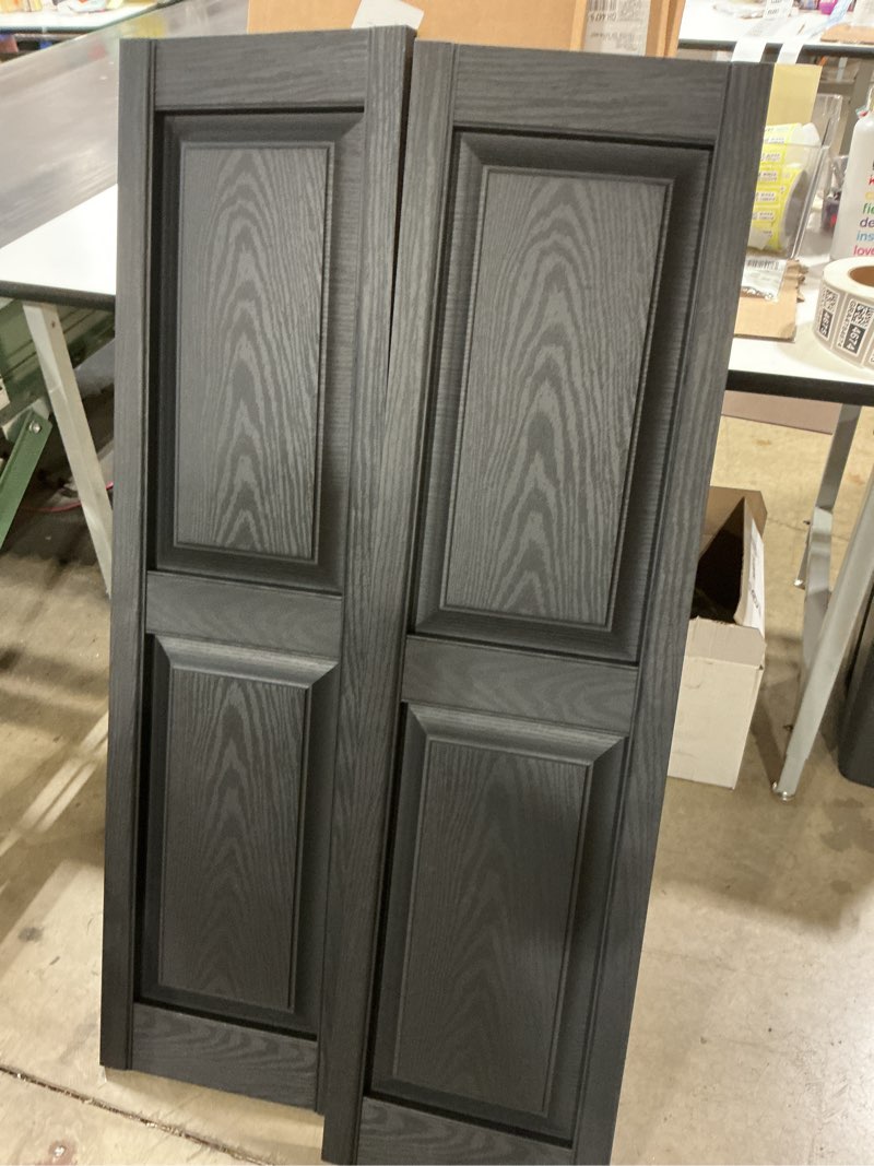 Condition photo showing Good Condition for builders edge, inc. 040140055002 raised panel vinyl shutters