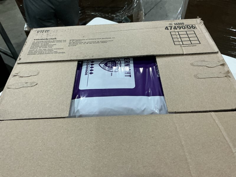 Condition photo showing New/Like New for poise overnight incontinence & postpartum pads for bladder leaks, 8 drop extra coverage, 72 count (2 packs of 36), packaging may vary long 72