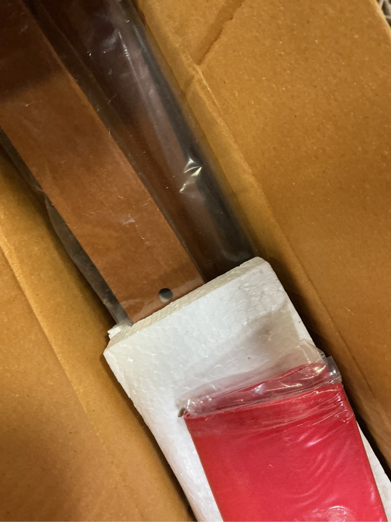 Condition photo showing Good Condition for american trails extra-wide premium 24" director's chair mission oak frame with red canvas, counter height red 24 in counter height mission oak american hardwood frame