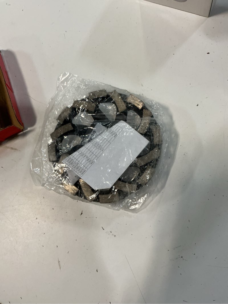 Condition photo showing As Is for herzo diamond concrete grinding wheel 5 inch,diamond cup wheel for stone concrete surface, cement, marble, rock, granite, and thinset removing