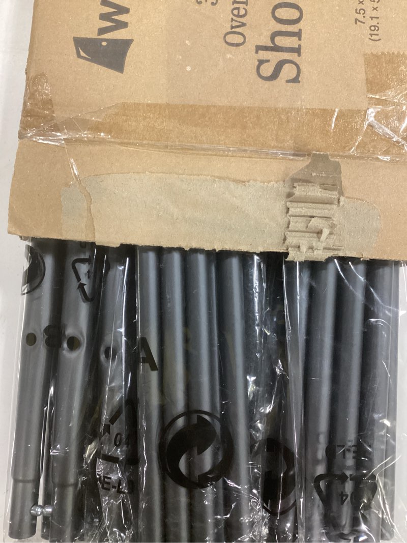 Condition photo showing New/Like New for Whitmor 36 Pair Over-The-Door Rack-Gunmetal Gray Shoe Organizer Shoe Rack Gunmetal Gray