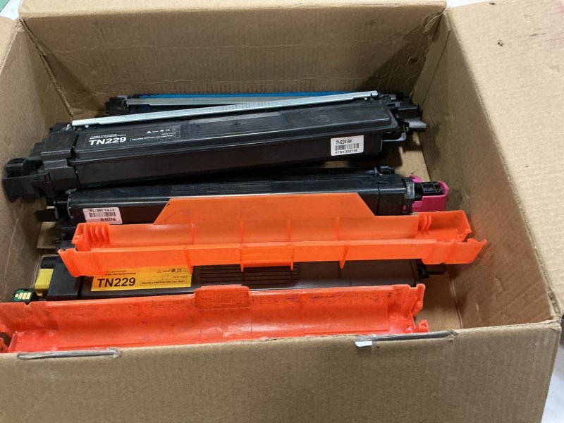 Condition photo showing As Is for Item Descriptions TN229 Toner Cartridges High Yield Replacement for Brother TN229 TN-229 Toner Cartridge use to MFC-L3780CDW HL-L3280CDW MFC-L3720CDW MFC-L3765CDW Printer (TN229bk/c/m/y-4 Pack)