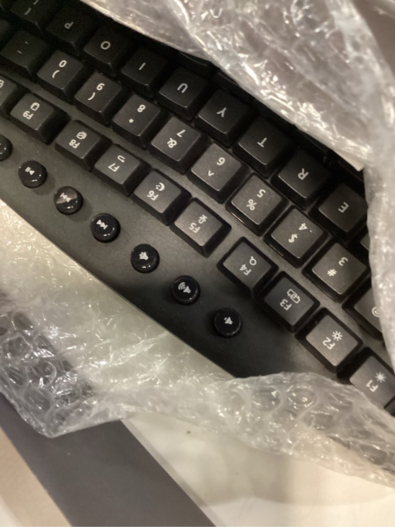 Condition photo showing Good Condition for ergonomic wireless keyboard and mouse combo, 30db quiet full size keyboard set with wave keys & soft palm rest, dual-system switch for windows/mac, ideal for business teams home office—sablute black