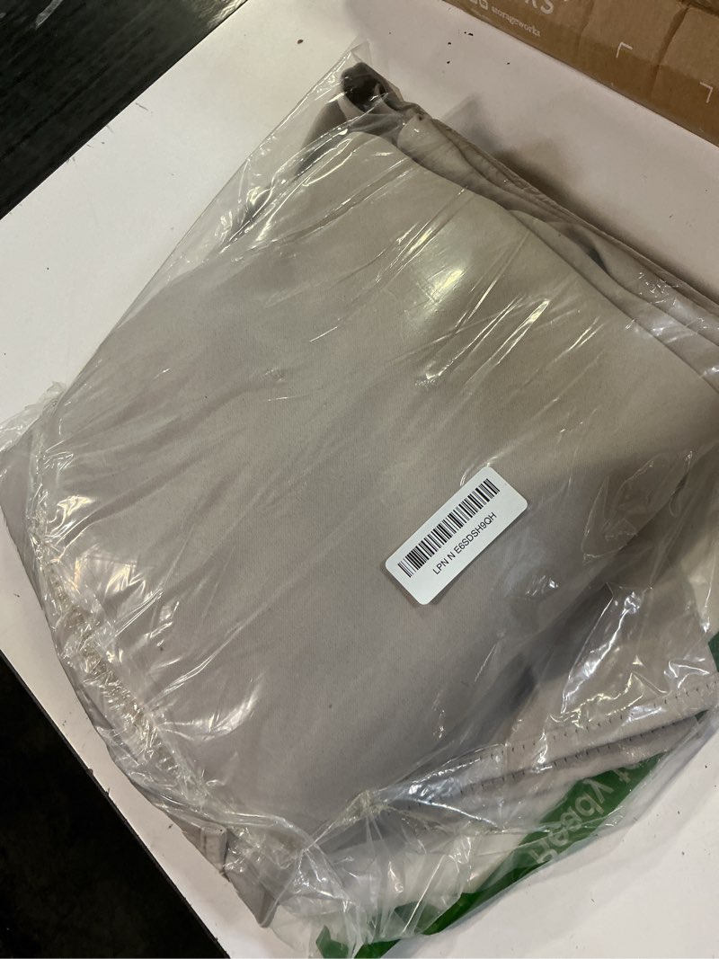 Condition photo showing New/Like New for nicetown blackout natural curtain for living room - grommet thermal insulated solid room darkening thermal curtain drape sound reducing for bedroom (1 panel, w46 x l80) natural 46"w x 80"l (pack of 1)