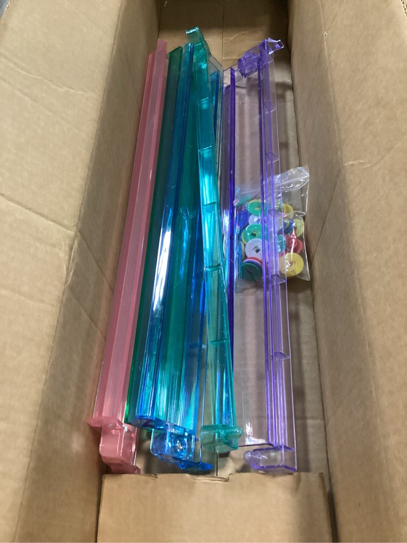 Condition photo showing Good Condition for Mahjong Racks with Pushers,Mahjong All-in-One Tile Rack & Pusher,Modern American Mahjong Tile Set Clear Mahjong Tile Racks Holder,Set of 4 Multi Color